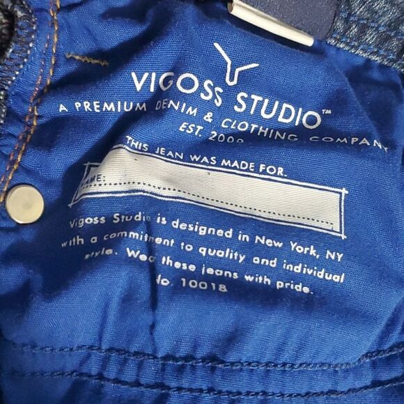 Vigoss Studio jeans women's size 7 / 8 blue The Ritz cropped skinny holes - Picture 15 of 16